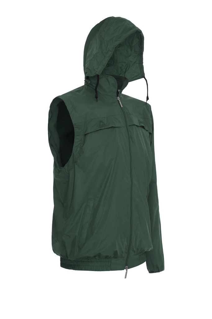 Fleece Lined Rain Jacket with Zip Off Sleeves