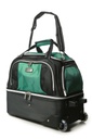 [860GRN Team Hunter] Large Carry &amp; Wheel Lawn Bowls Bag (Green)