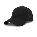 [3150 BLKBASTT] Hunter Breathable Mesh Lawn Bowls Cap (Black, BA Logo - Embroidered On The Right Side Of Cap)
