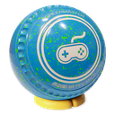 Super 10 Size 1 Sky Blue/Lime Controller Logo - Dimple