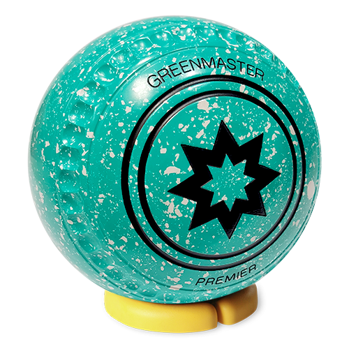 Greenmaster Premier Lawn Bowl Size 0 Mint/White Star Logo - Dimple
