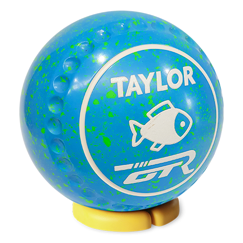 Taylor GTR Lawn Bowl Size 0 Sky Blue/Lime Fish Logo - Halfpipe