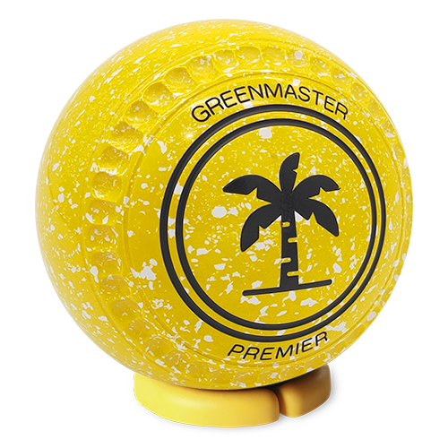 Premier Size 1 Electric Yellow Palm Tree Logo - Gripped