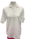 White Ladies Short Sleeve Polo Shirt