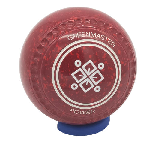 Power Size 4 Maroon/Red Geo Logo - Dimples