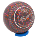 Premier Infinity Size 4 Crimson-Orange Gripped - Made exclusively by Greenmaster Bowls Scotland - Fern Leaf Logo