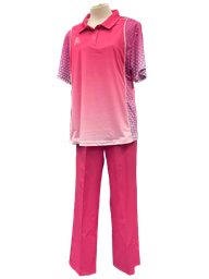 Combo Pink Platinum Shirt + Elastic Pants