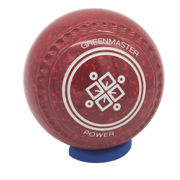 [POW4AA505060A] Power Size 4 Maroon/Red Geo Logo - Dimples
