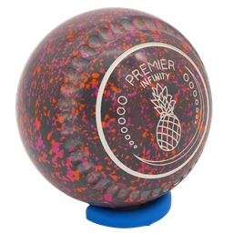 [PREM4HAB506967A-48860-121223-1ST31MCINFINITY] Premier Infinity Size 4 Crimson-Orange Gripped - Made exclusively by Greenmaster Bowls Scotland - Pineapple Logo